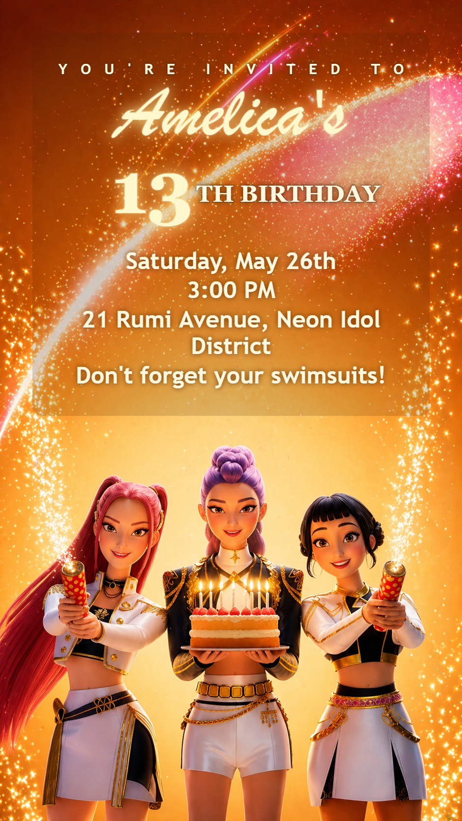 Birthday invitation template preview